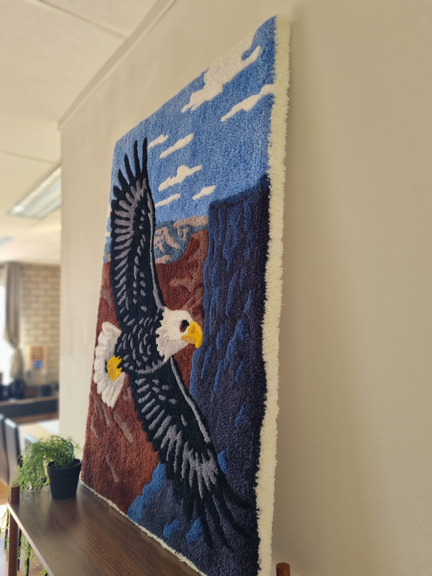 Wandkleed op canvas – Arend in vlucht (80x100 cm)