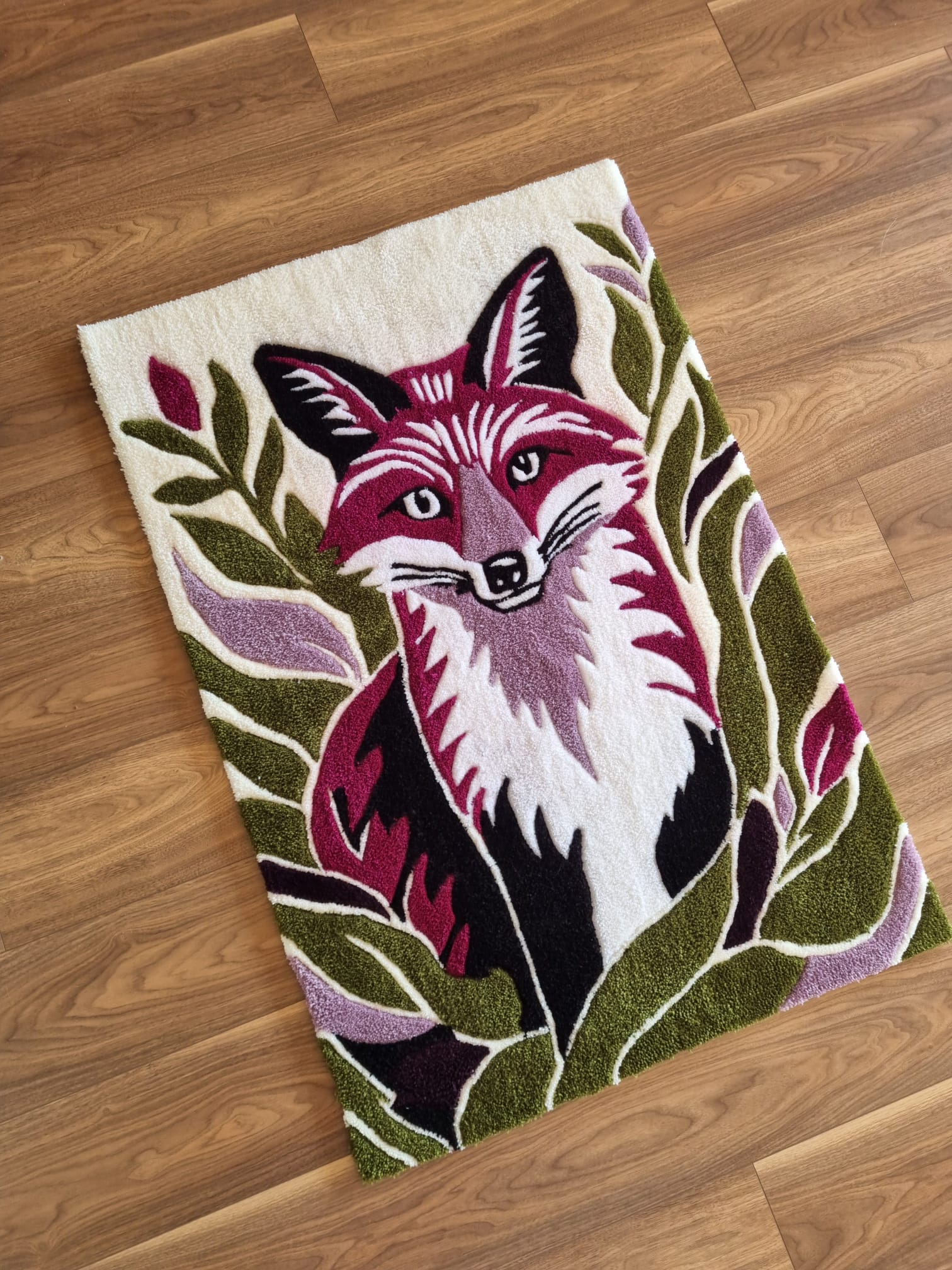 Handgemaakt Tufted Vloerkleed Vos – 80×120 cm